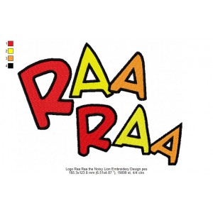 Logo Raa Raa the Noisy Lion Embroidery Design